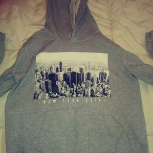 Black and white graphic hoodie